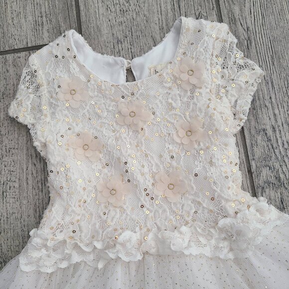 btween Baby girl Floral Lace & Tulle Holiday Party Dress Size 18M - Picture 3 of 8